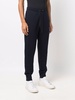 logo-embroidered drawstring cotton track pants