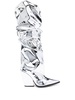 Avi 110mm metallic knee-high boots