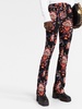 floral print high-waisted trousers