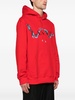 dragon-print cotton hoodie