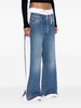 Trompe L'oeil denim-panels trousers