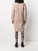 monogram-embossed long shearling coat