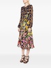 Garland lattice-print georgette dress