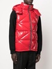 high-shine quilted gilet jacket