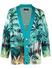 palm tree-print cashmere cardigan