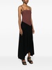 colour-block pleated maxi dress