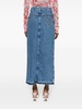 mid-rise denim maxi skirt