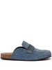 denim loafer mules