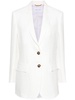 single-breasted linen blazer