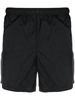 straight-leg elasticated shorts