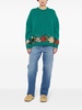 floral intarsia-knit cashmere  jumper