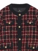 Lydia cherry plaid jacket