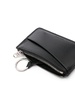 Black Pebbled Leather Keychain