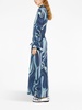 Marmo-print cotton maxi dress