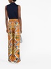 graphic-print wide-leg trousers