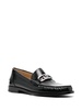 FF-plaque leather loafers