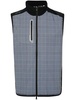 logo-print houndstooth gilet