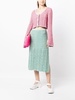 melange-effect cable-knit skirt