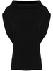 wide-neck sleeveless top