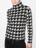 houndstooth pattern turtleneck jumper