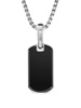 sterling silver Chevron onyx tag