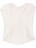 textured strapless top