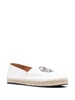 logo-plaque leather espadrilles