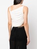 single-strap gathered tank top 