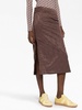 Regenerated moire midi skirt