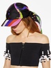 graphic-print silk cap 