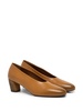 round-toe 50mm leather pumps