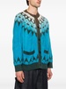 diamond-jacquard V-neck cardigan