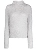 drop-shoulder brushed mohair jumper