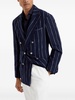 striped double-breasted blazer