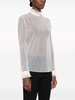 semi-sheered ruffled blouse