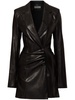 Serene ruched faux leather dress