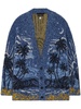 beach-print knitted cardigan 