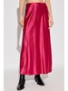 Boshan satin midi skirt