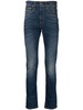 dark-wash slim-fit jeans