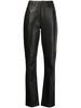 straight-leg leather trousers