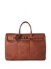 top-handle leather holdall bag