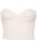 sweetheart-neck cotton crop top