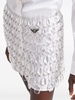 crystal-embellished fringed miniskirt