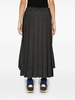 pleated midi skirt