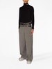 double belted wide leg trouser