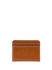 embroidered-logo leather cardholder