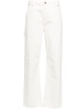 mid-rise straight-leg jeans