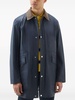 hooded waxed coat