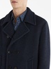 notched-collar double-breasted coat 