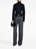 plaid wide-leg tailored trousers